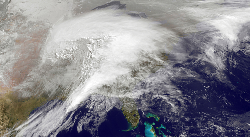 Satellite View of a Hurricane