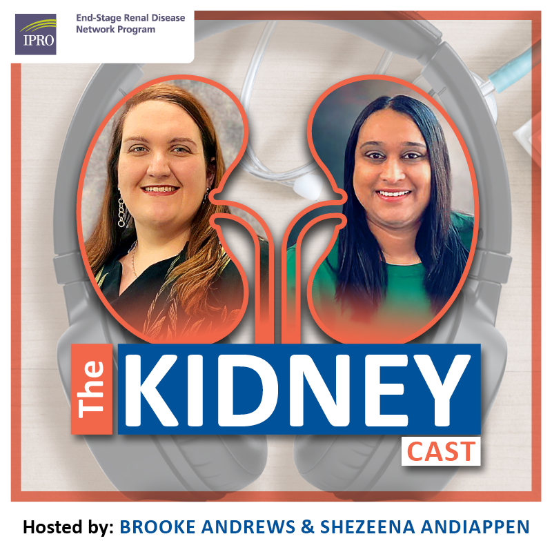 Kidney Cast Logo photos of hosts Brooke Andrews and Sehezeena Andiappen