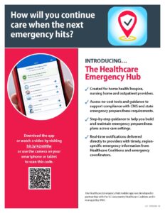 ESRD Emergency Hub flyer for professionals